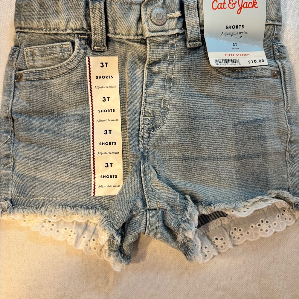 Cat & Jack Light Blue Stretch Denim Shorts